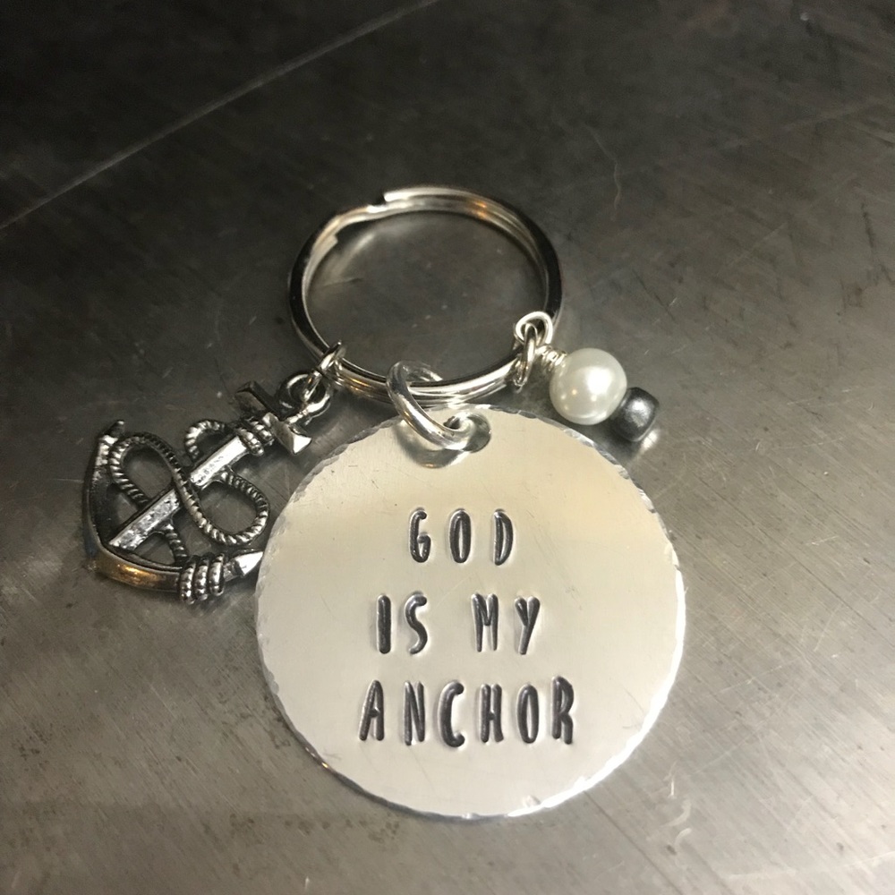 God is my Anchor keychain